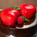 Торт Шоколадный два сердца